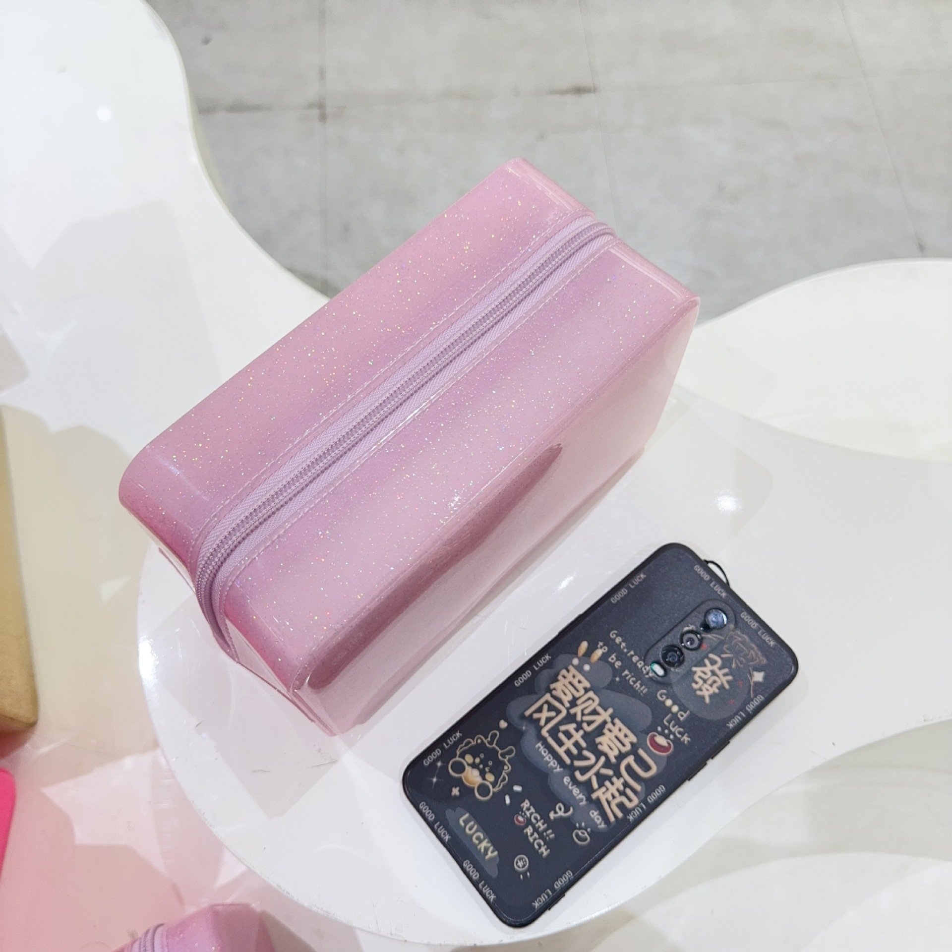 PVC Solid Color Sewing Thread Square Clutches display picture 6