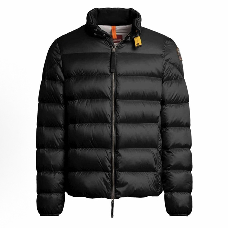 스탠드 칼라 플라이트 다운 재킷 블랙