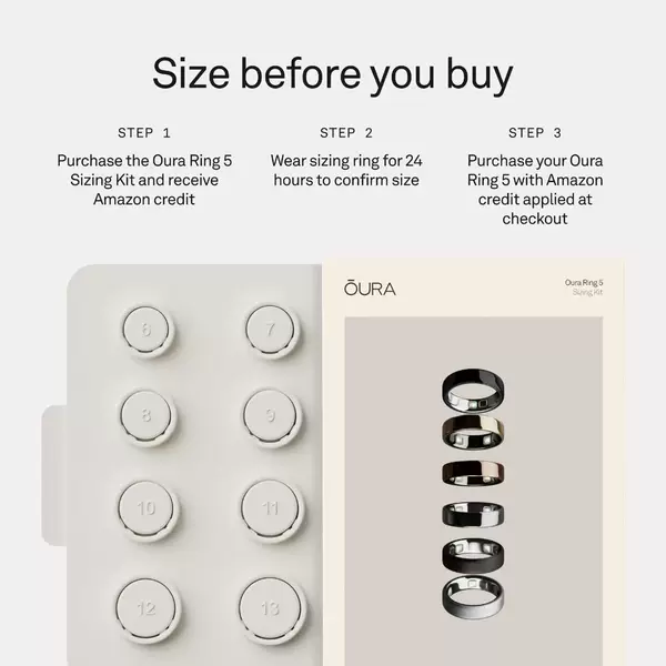 Amazon's new product Oura Ring 5 size kit, ring mold, protective case, unisex ring measuring tool