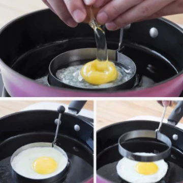 Утолщенный омлет из нержавеющей стали, модель яйца-пашот, абразивная форма для омлета в форме сердца, креативное кольцо для омлета