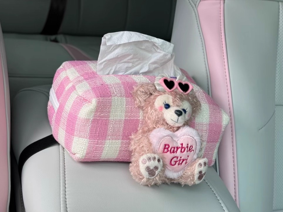 Shelliemay Cute Car Tissue Box Bag Car Armrest Box Strap Tissue Box Car Interior Decoration New Car Gift