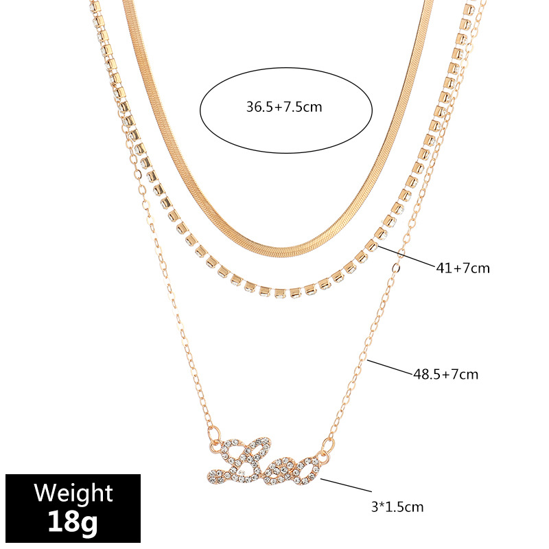 Collier De Douze Constellations Multicouches À Diamants De Mode display picture 1