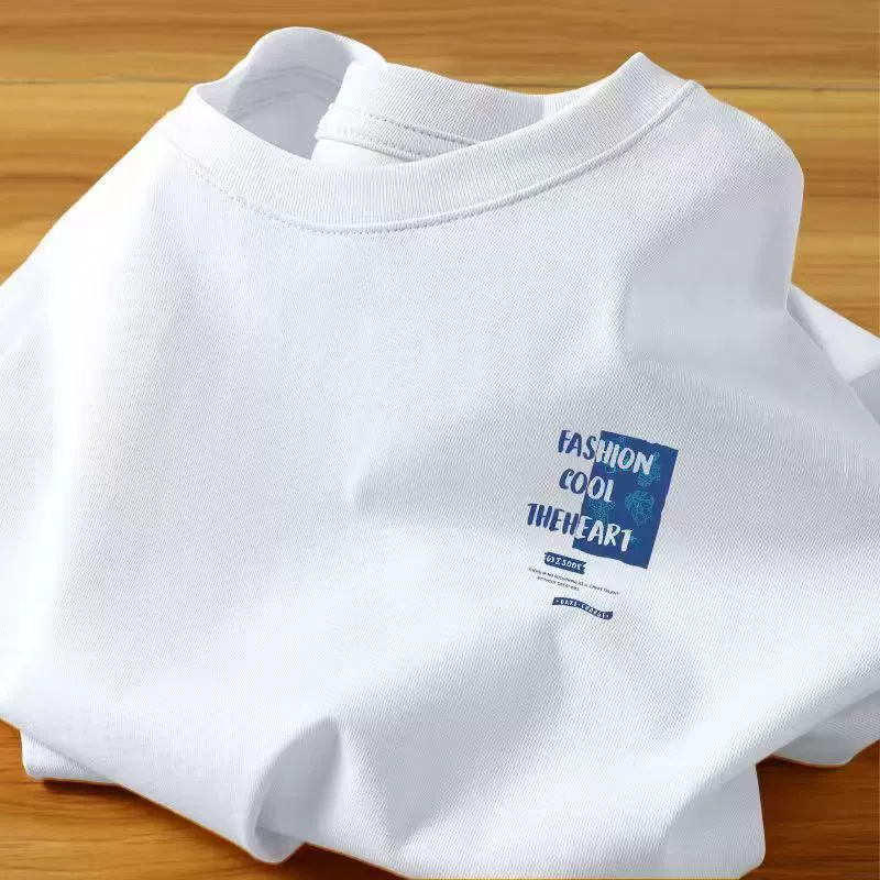 Футболка White brand оверсайз (унисекс), корейский стиль, айс-шелк/хлопок, размеры M–5XL