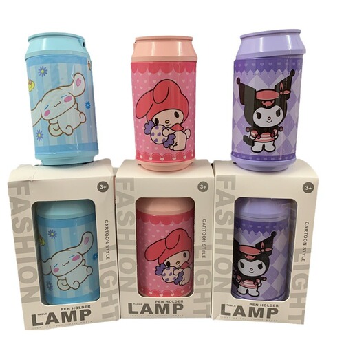 Sanrio Kurome Pen Holder Beverage Bottle Table Lamp Melody Coke Soda Retractable LED Night Light Ornament Batch