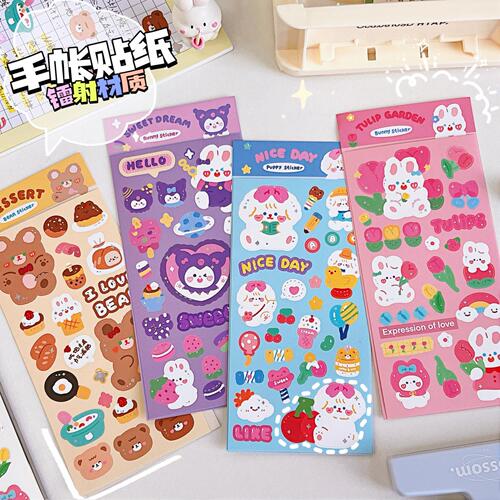 Tengyi Youpin original stickers ins style mobile phone case cute student Guka sticker female tulip photo decoration