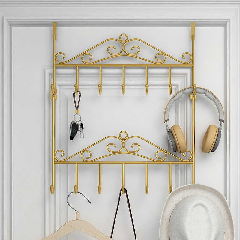 Hook Behind the Door Without Drilling Door Hanging Clothes Rack Wall Mount Clothes Hanger Strong Wall Hanging Gadget Storage Rack Clothes Organizer