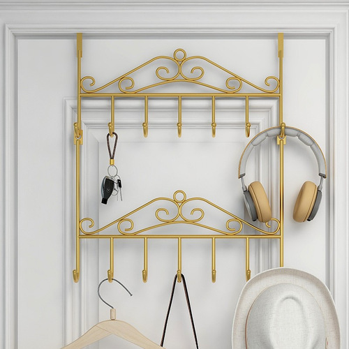 Hook Behind the Door Without Drilling Door Hanging Clothes Rack Wall Mount Clothes Hanger Strong Wall Hanging Gadget Storage Rack Clothes Organizer