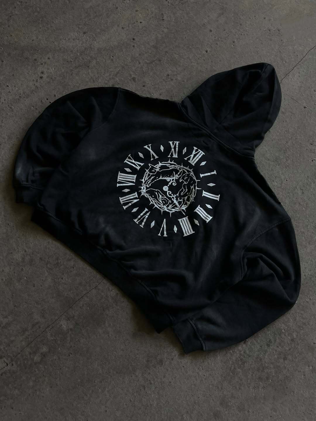 Men's Clothing European And American High Street Dark Style Hooded Zipper Sweatshirt Men And Women Autumn And Winter Trendy Street Retro Loose Jacket_viptrois.com