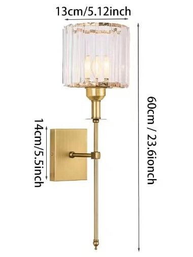 Lámpara de pared de cristal de suministro transfronterizo lámpara de pared decorativa moderna de estilo europeo lámpara de pared creativa sala de estar escalera pasillo lámpara