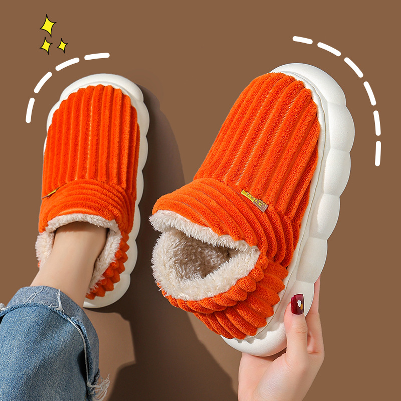 Zapatillas de algodón para hombres invierno 2024 nuevas zapatillas de cabello cálidas para el hogar para hombres otoño y invierno