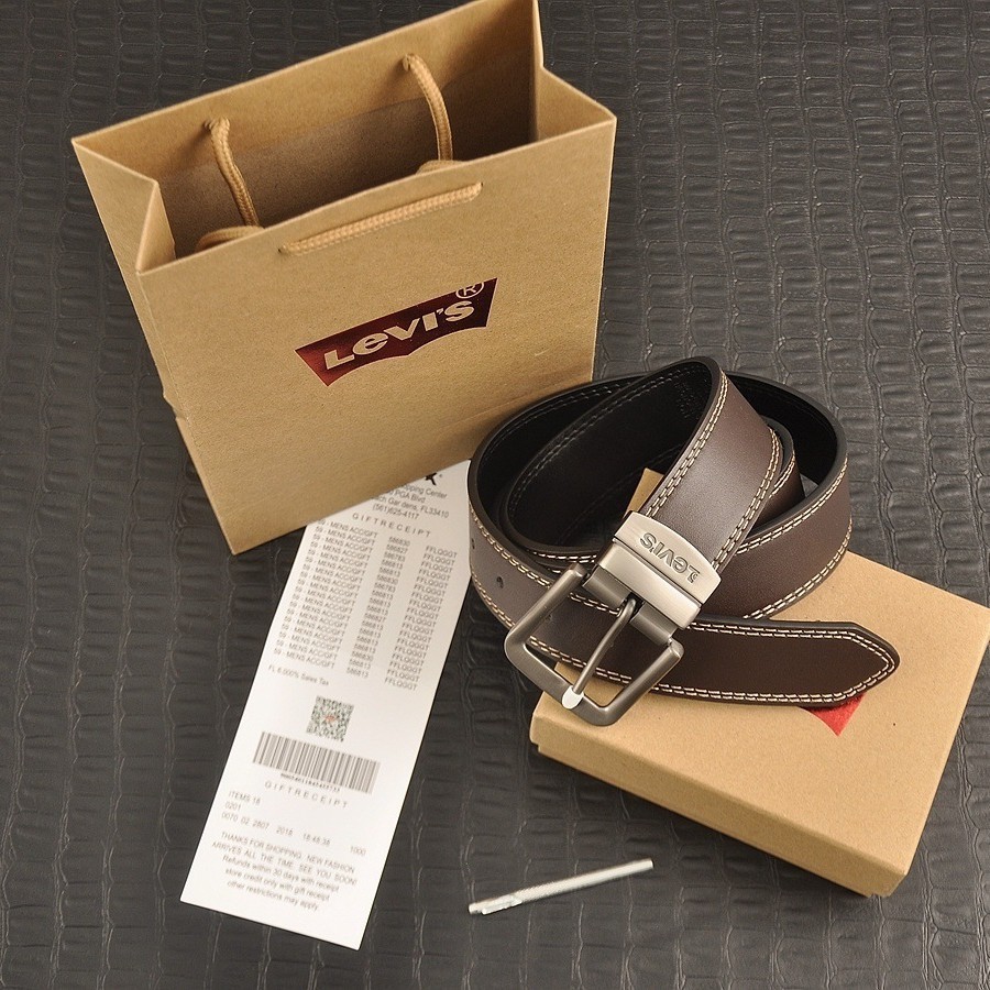 Levi's Reversible Logo Buckle Belt Brown