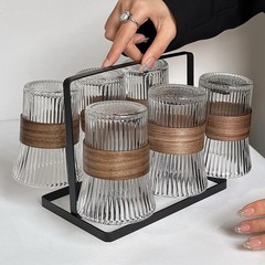 中国式ガラスコップ家庭用断熱パーマ防止カップ客間接客カップセットジュースカップコーヒーカップ