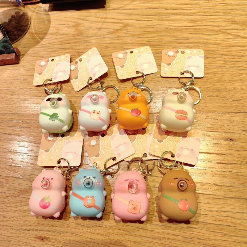 34g Weight Bag Pendant, Keychain Classification 1 Piece Quantity Casual, Holiday Occasion PVC Material Cartoon Character Pattern Unisex Gender Cute Style 1 Piece Cute Cartoon Character PVC Unisex Bag Pendant Keychain 2