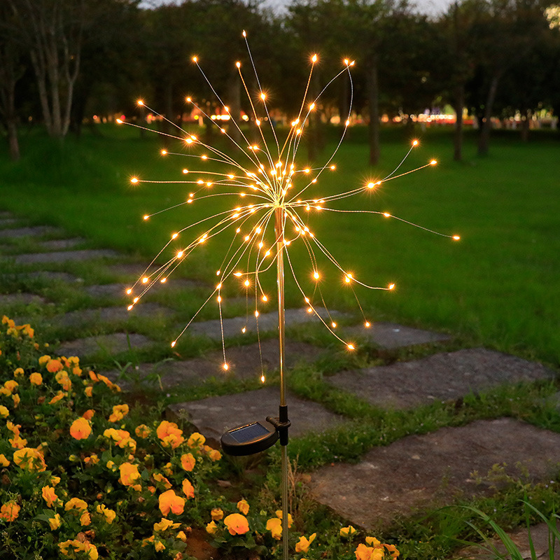 Solar al aire libre medusa lámpara impermeable colorido fibra óptica lámpara de caña lámpara patio balcón jardín suelo césped