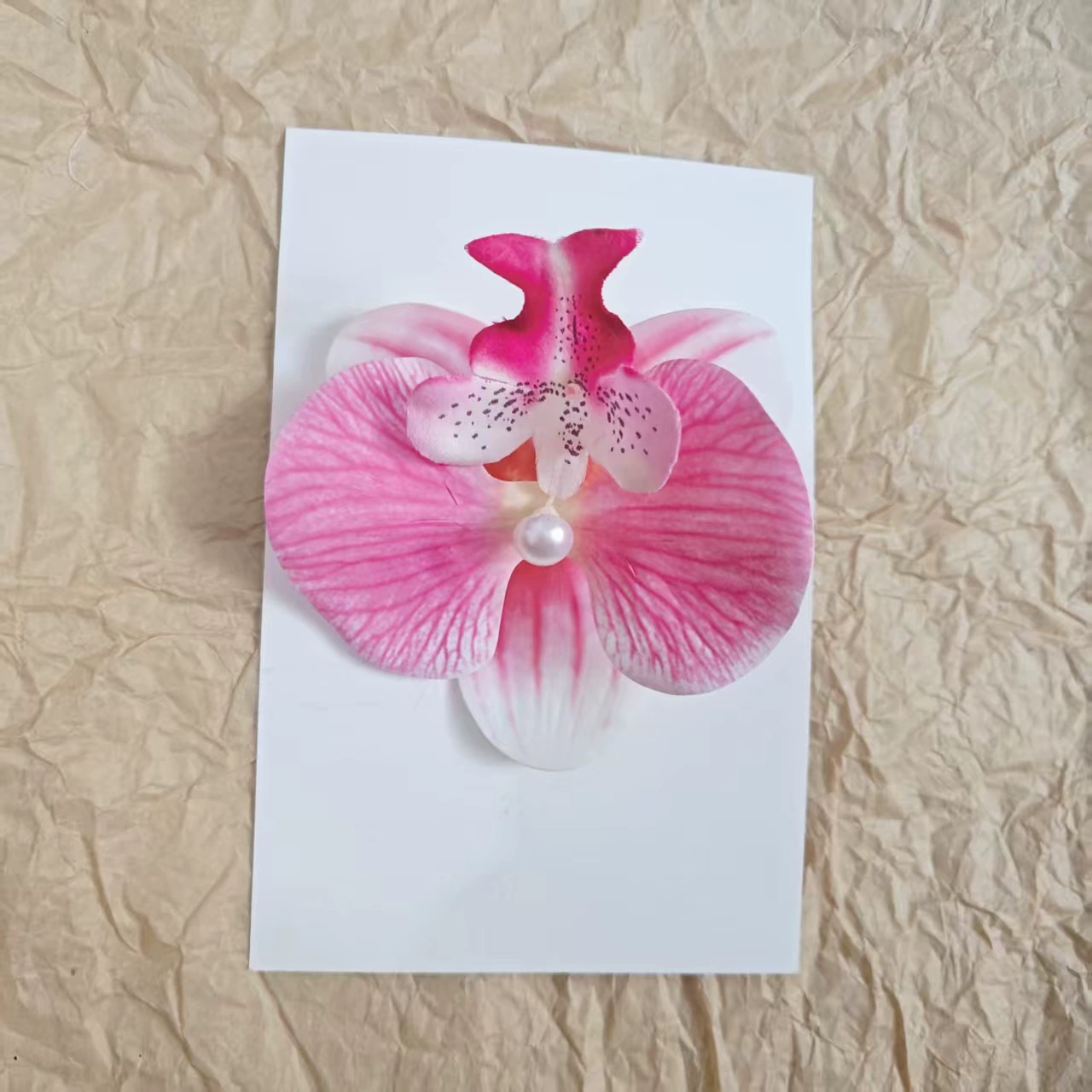 Hairgrip floral clips, princess French-style phalaenopsis & plumeria, multi-size duckbill & pins