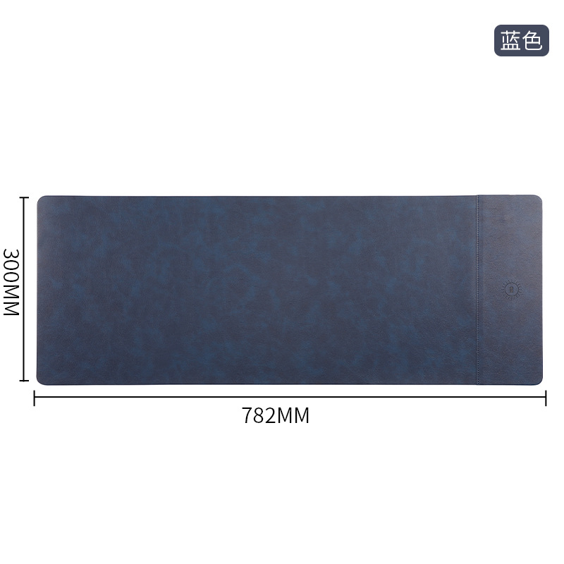 Alfombrilla de ratón con carga inalámbrica 15W, PU antideslizante, oficina comercial, personalizable