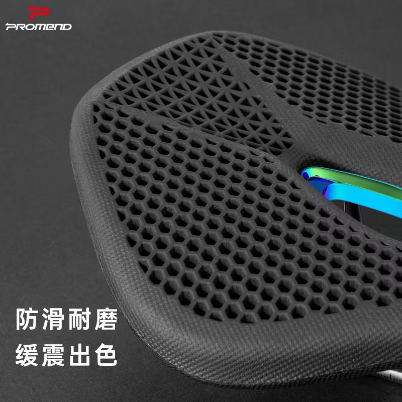 PROMEND cojín de bicicleta de montaña impresa en 3D abeja amortiguadora silla suave hueco bolsa de asiento de bicicleta transpirable