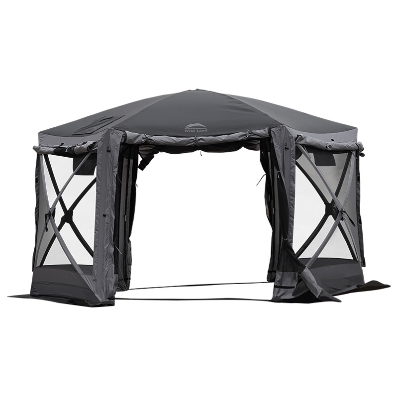 Qiuye Hexagonal Module Tent Outdoor7-8 People Camping Sunshade Rainproof Sunscreen Mosquito Proof Tent