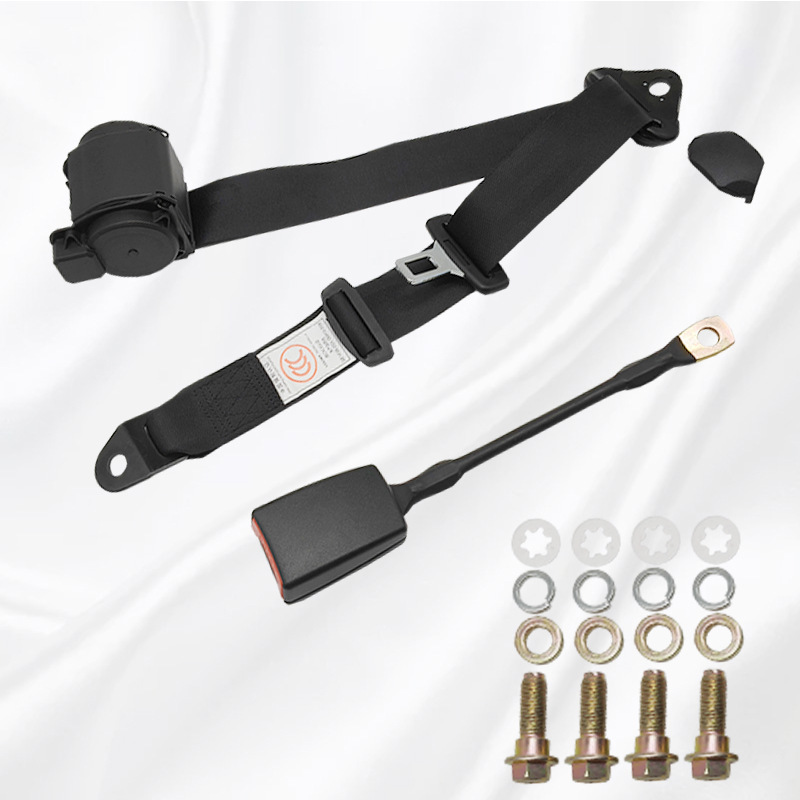 Automated three-point universal seatbelt for cars, buses, and trucks with automatic retractable emergency locking safety belt 3C