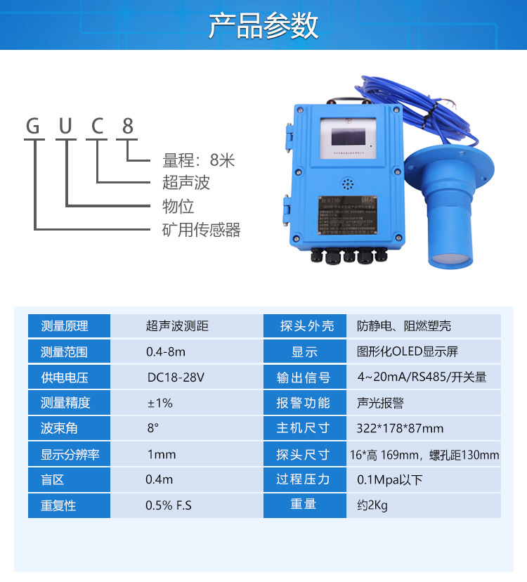 GUC8矿用超声波液位计_05