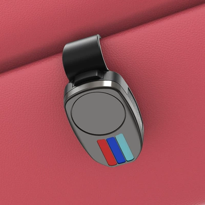 Cross-Border Multifunctional Car Glasses Clip Car Glasses Holder Car Sun Visor Storage Box Car Sunglasses Clip Card Holder (Car Glasses Clip/Bill Clip) - gunmetal-black