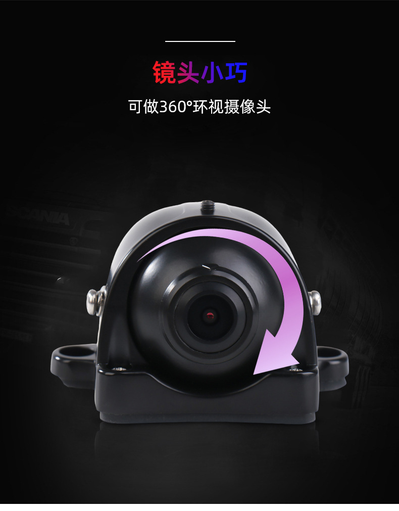 Ahd High-Definition Car Camera for Cars and Taxis Indoor 360 ° Ultra-Wide-Angle Portable Camera, New Cross-Border Model