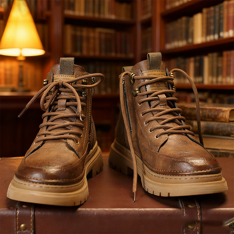 2026 New Cross-Border Large Size Men's Shoes 45 High-Top Martin Boots 46 Widened and Enlarged Boots 47 Casual Work Boots 48