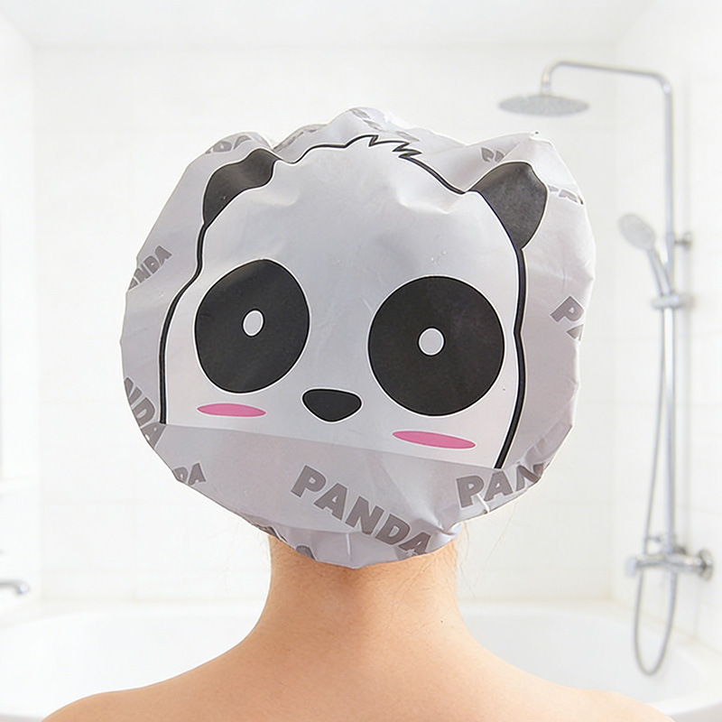 Cute Cartoon Women's Shower Cap Waterproof Cap Bathroom Hair Care Cap Kitchen Waterproof Oil Smoke