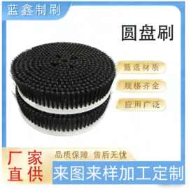 工业圆盘刷除尘抛光清洗圆毛刷打磨除锈降低设备磨损工业圆盘刷