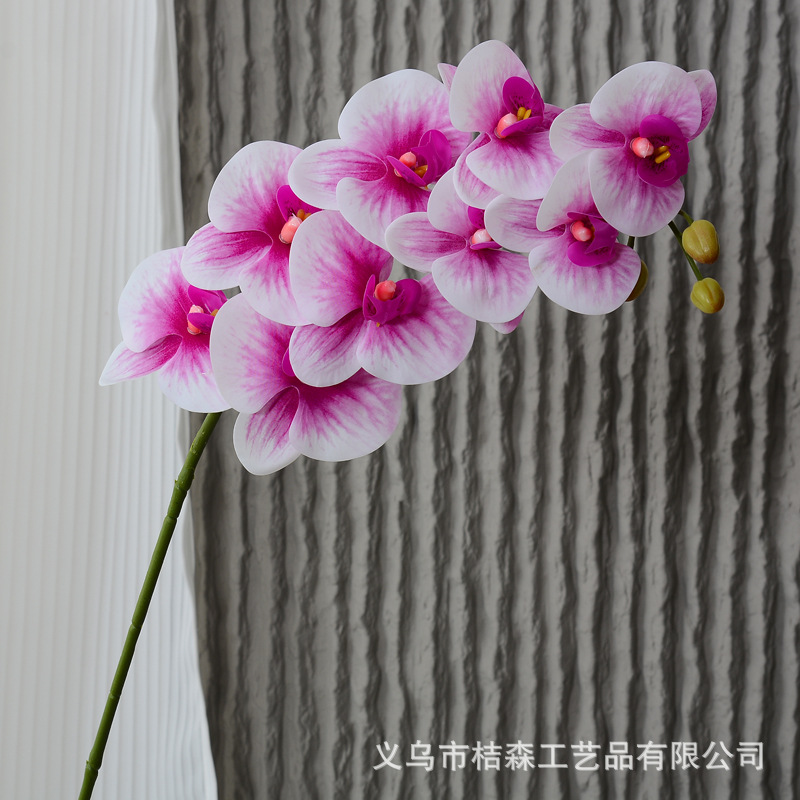 Flores de alta calidad 9 cabezas 7 cabezas 5 cabezas orquídeas mariposa sensación realista tela de seda de película flores falsas decoración de boda nórdica