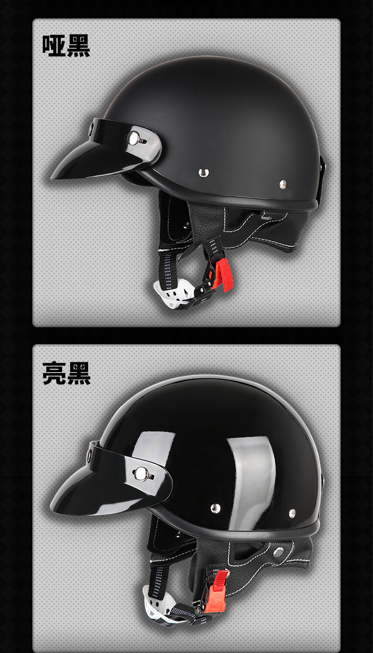 3C Certified Retro Japanese Motorcycle Half Helmet Summer Men's Helmet