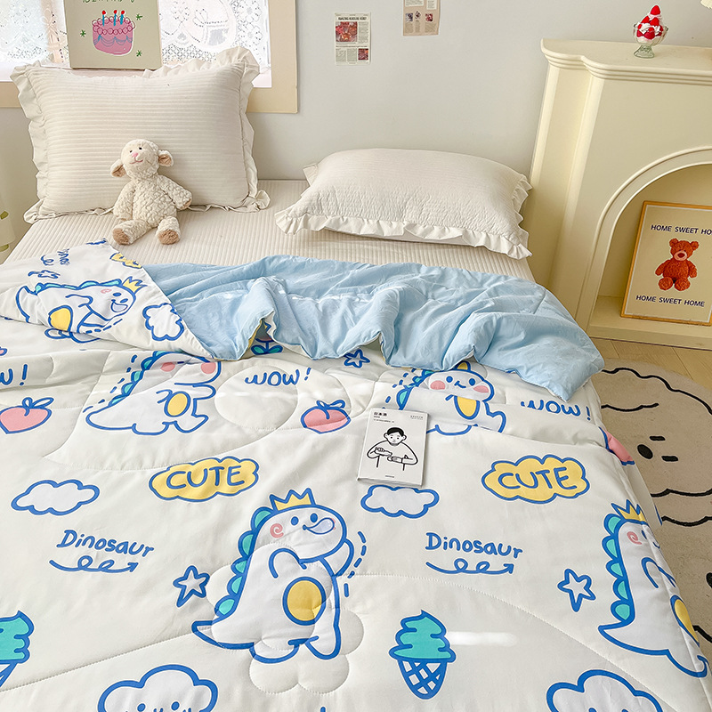 Edredón de verano de clase A, edredón de enfriamiento de verano, edredón de aire acondicionado, dormitorio individual para niños, edredón fino de primavera y otoño, se puede lavar a máquina en verano