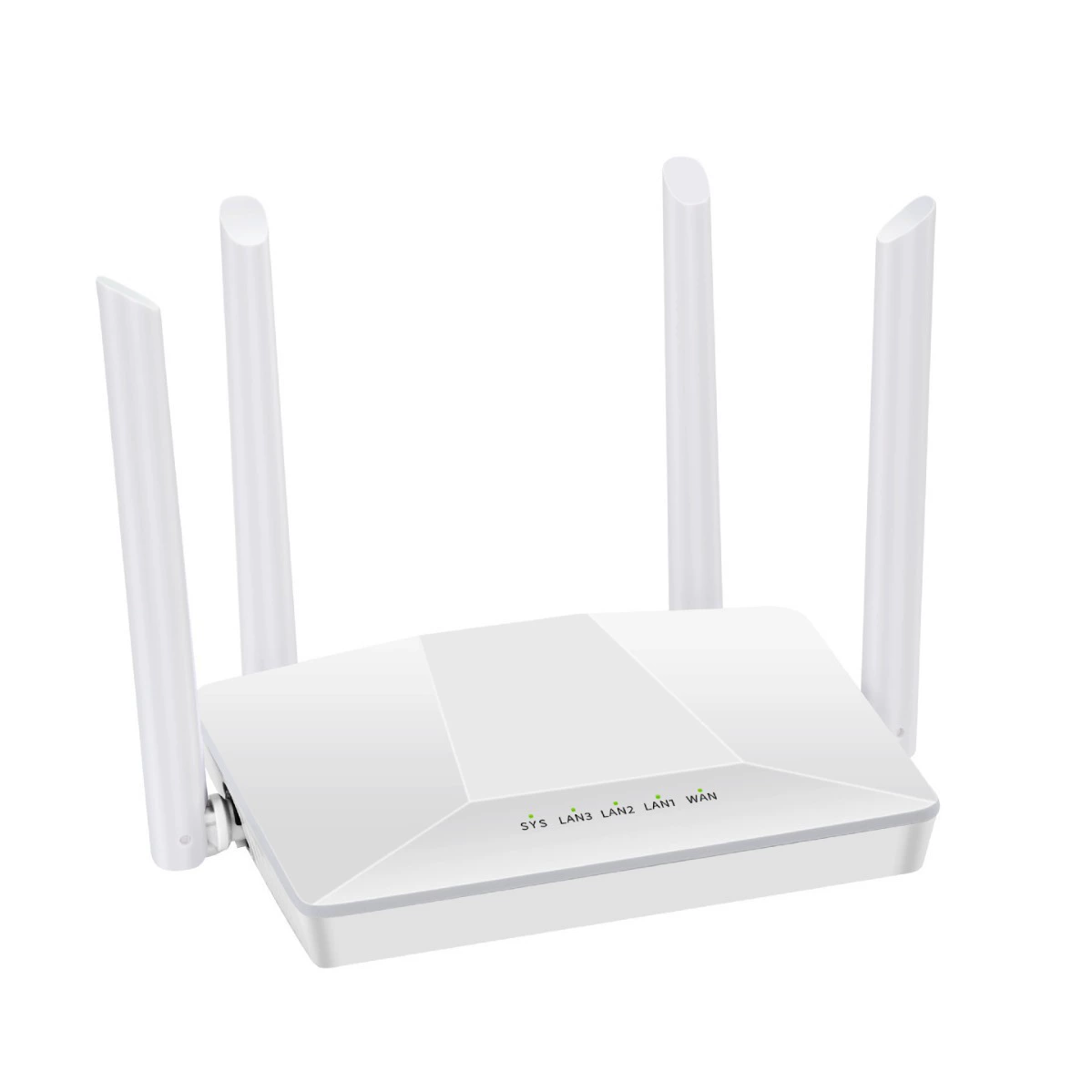 Универсальный двухдиапазонный WiFi маршрутизатор с четырьмя усиленными антеннами, 4 порта через стену 100М/1000М гигабит