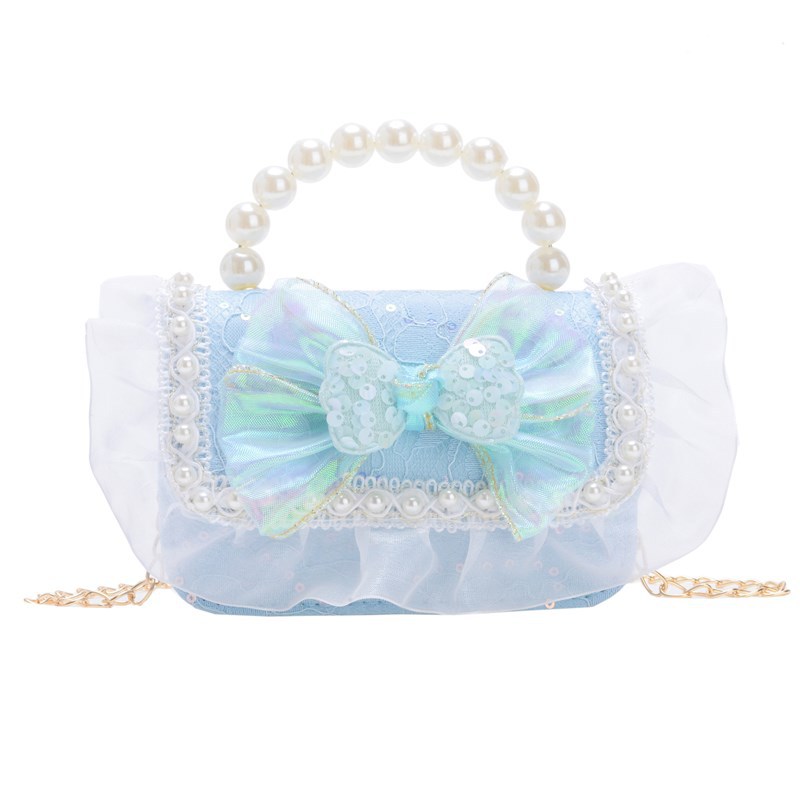 Estilo occidental princesa bandolera moda pequeña fragancia bowknot bandolera para niños y niñas nueva cadena mini bolso para niños