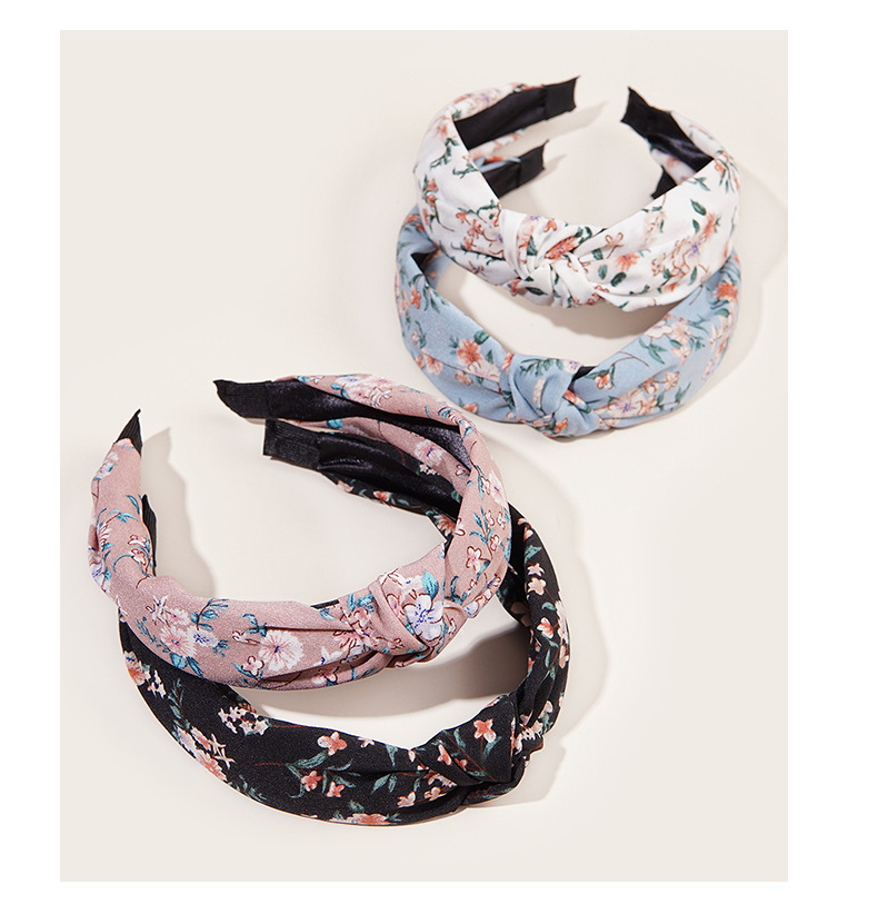 Fashion Retro Chiffon Printing Floral Headband display picture 9