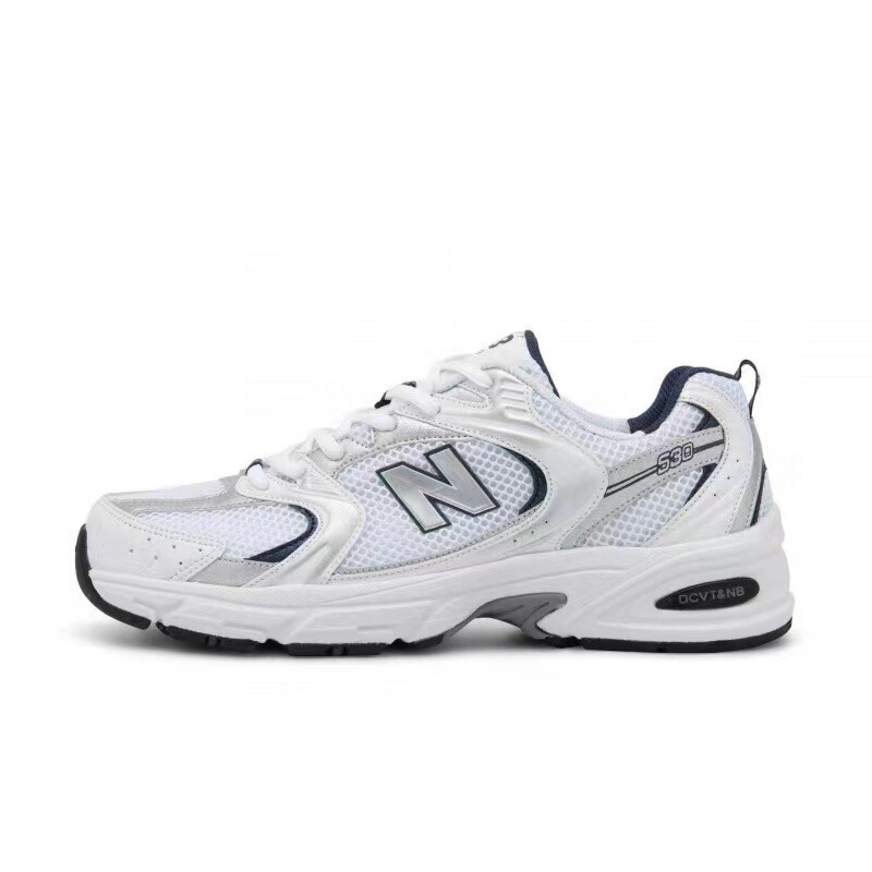 莆田ハイバージョン nb530 ダッドシューズ男性と女性のための純粋なオリジナルメッシュ夏のカップルスポーツ通気性カジュアルホワイトシルバー|undefined
