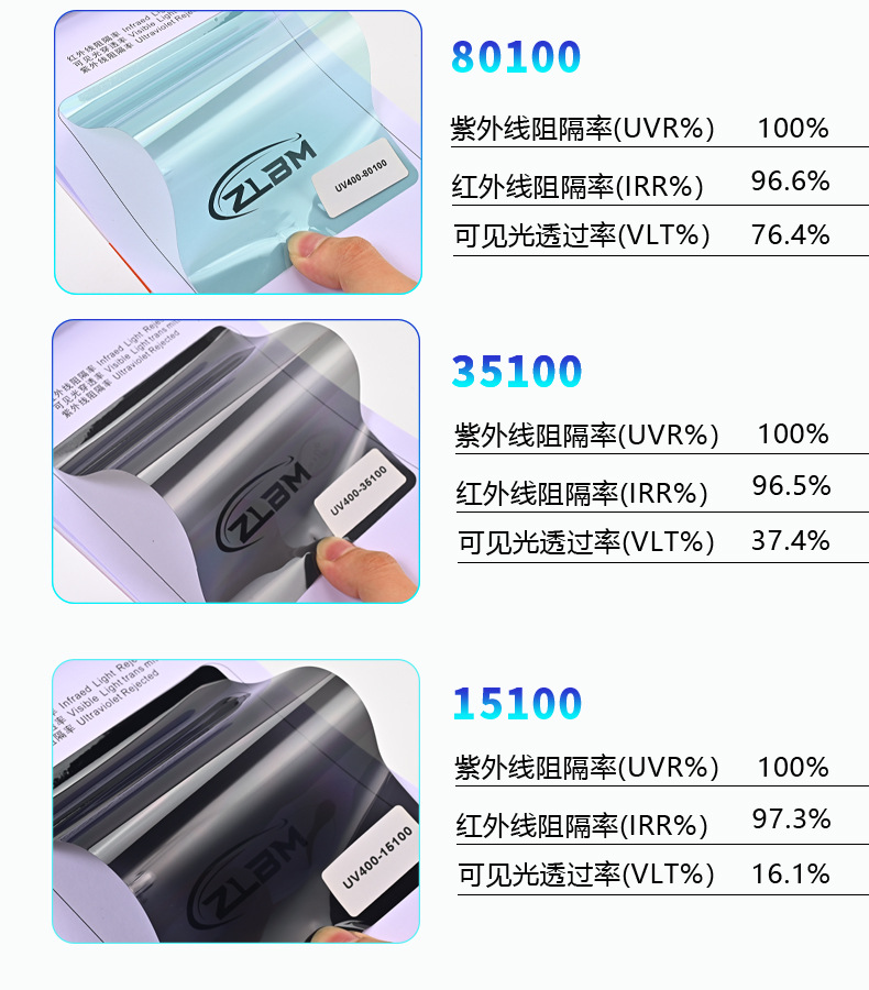Factory wholesale UV400 car film, front windshield film, car window film, solar film, high insulation film, exclusively for beauty shops