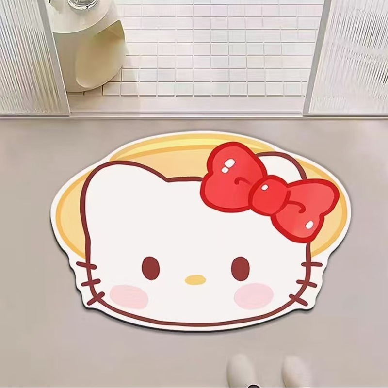 可爱凯蒂猫地垫hellokitty浴室吸水脚垫耐脏耐磨易打理脚垫可代发|undefined