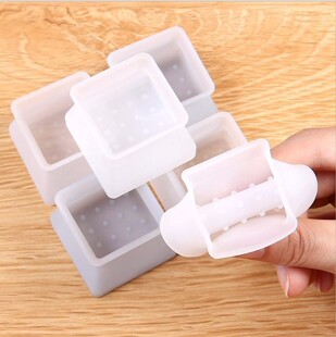 Yuan Factory Square Table Foot Stool Foot Pad Protective Cover Non-Slip Silent Wear-Resistant Chair Pad Table Corner Pad Square Silicone Cover