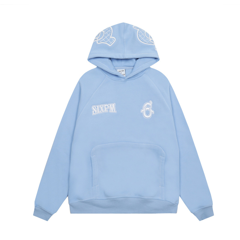 central cee同款6PM Tracksuit刺绣连帽卫衣欧美嘻哈宽松运动外套|undefined