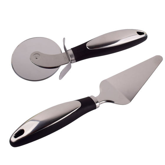Stainless steel pizza cheese spatula pancake pizza wheel Knife rotary wheel knife Pancake knife cake baking tool