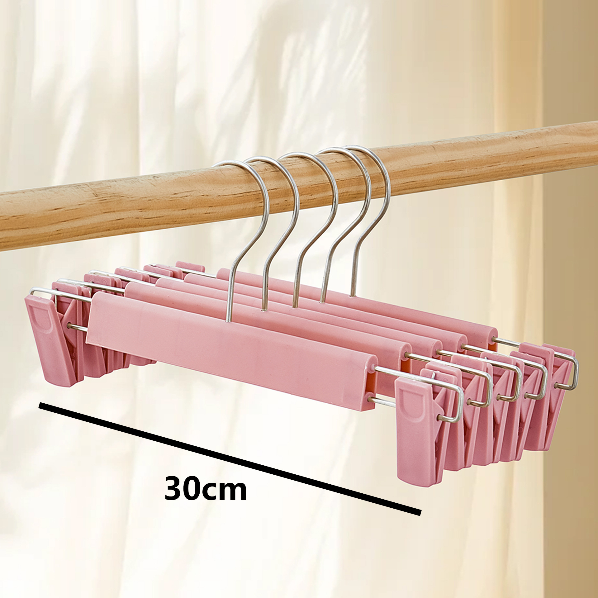 Fuerte sin costuras pantalones esmerilados clip de rack JK pantalones clip de ropa de secado hogar estudiante percha pantalones clip de plástico al por mayor