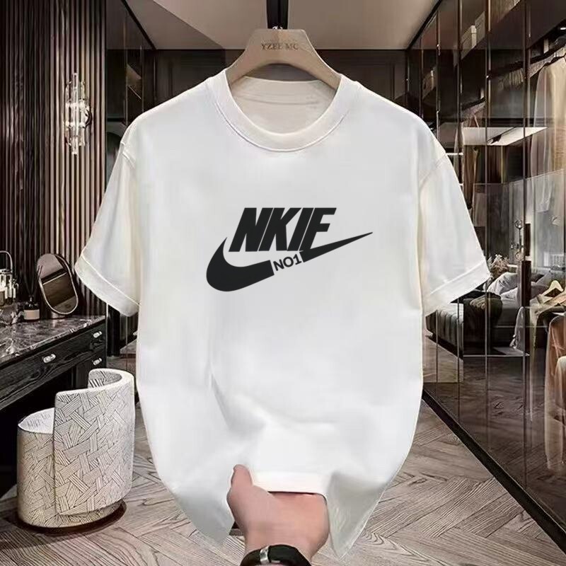 2026 Cross-Border Summer New Trendy Youth Men's Versatile Round Neck Pullover Printed Casual T-Shirt