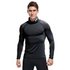 High quick dry street sports T-shirt, European style, long sleeve, tight, plus size