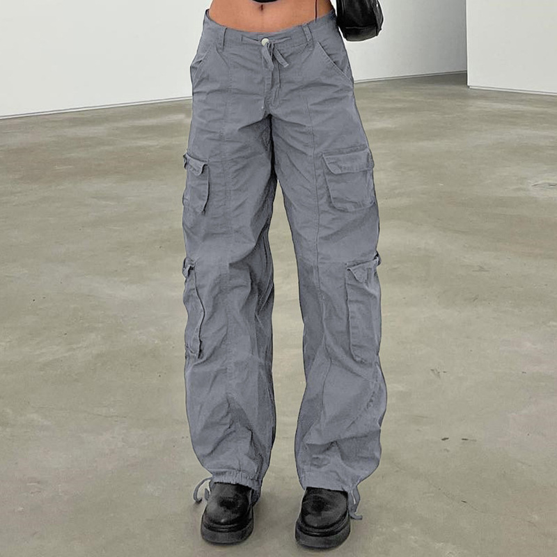 TL0268 Vintage Overalls Overalls Loose Jeans Women Fashion 90 s Streetwear Wide Pocket