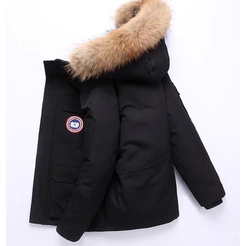 Black (with fur collar)