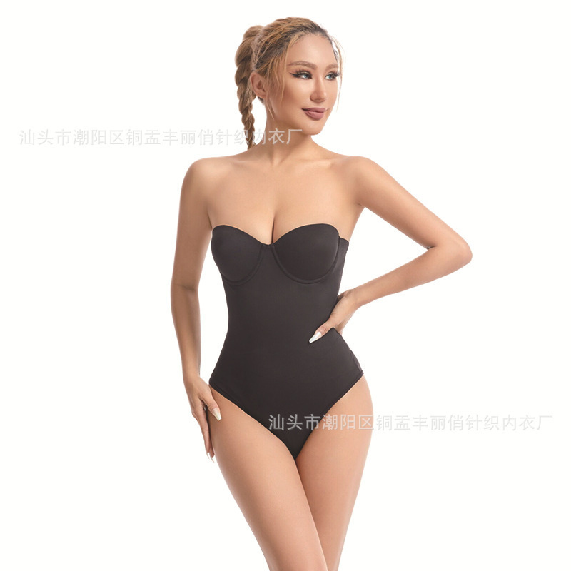 Cross-border plus-size body shaper with underwire bra, strapless, seamless, tummy control, waist cincher, and bodysuit dress Cross-border plus-size body shaper with underwire bra, strapless, seamless, tummy control, waist cincher, and bodysuit dress