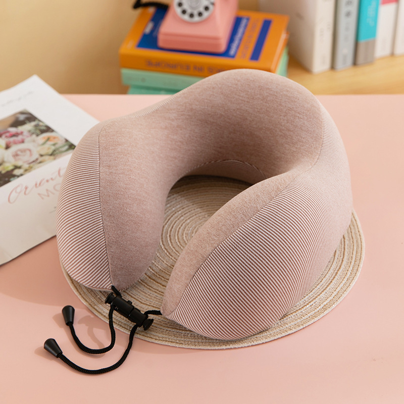 Supporto in memory foam per viaggi in aereo, portatile, per auto, per lunghi viaggi, poggiatesta cervicale a forma di U_voghion.com