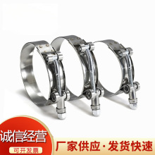 不锈钢T型强力喉箍胶管卡箍汽车抱箍欧式强力水管管箍加强型箍圈