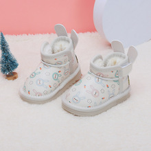 冬季寶寶棉鞋嬰兒幼童學步鞋雪地靴女童小眾鞋加絨小童卡通短皮靴